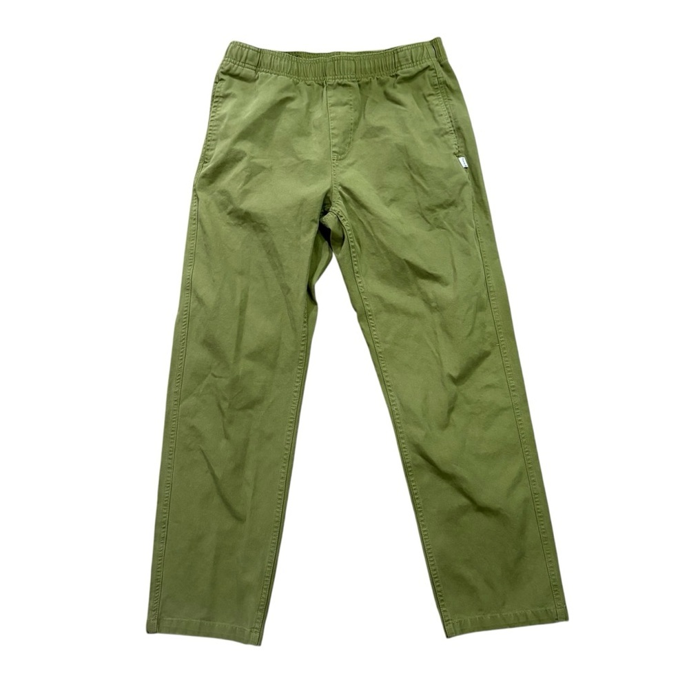 Birdwell Beach Britches Coronado Pant Pull On Army Green 100% Cotton Men’s Small